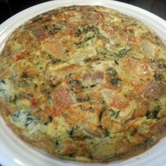 A picture of Veggie Spinach Potato Shallot Frittata.