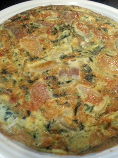 A picture of Veggie Spinach Potato Shallot Frittata.
