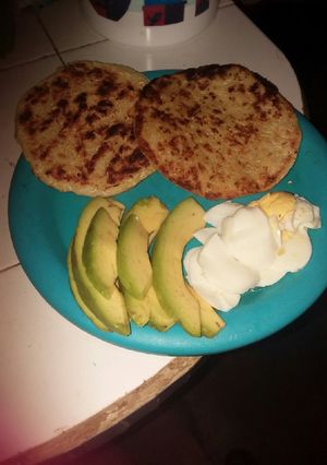 Una foto de Arepas fitness de calabacín