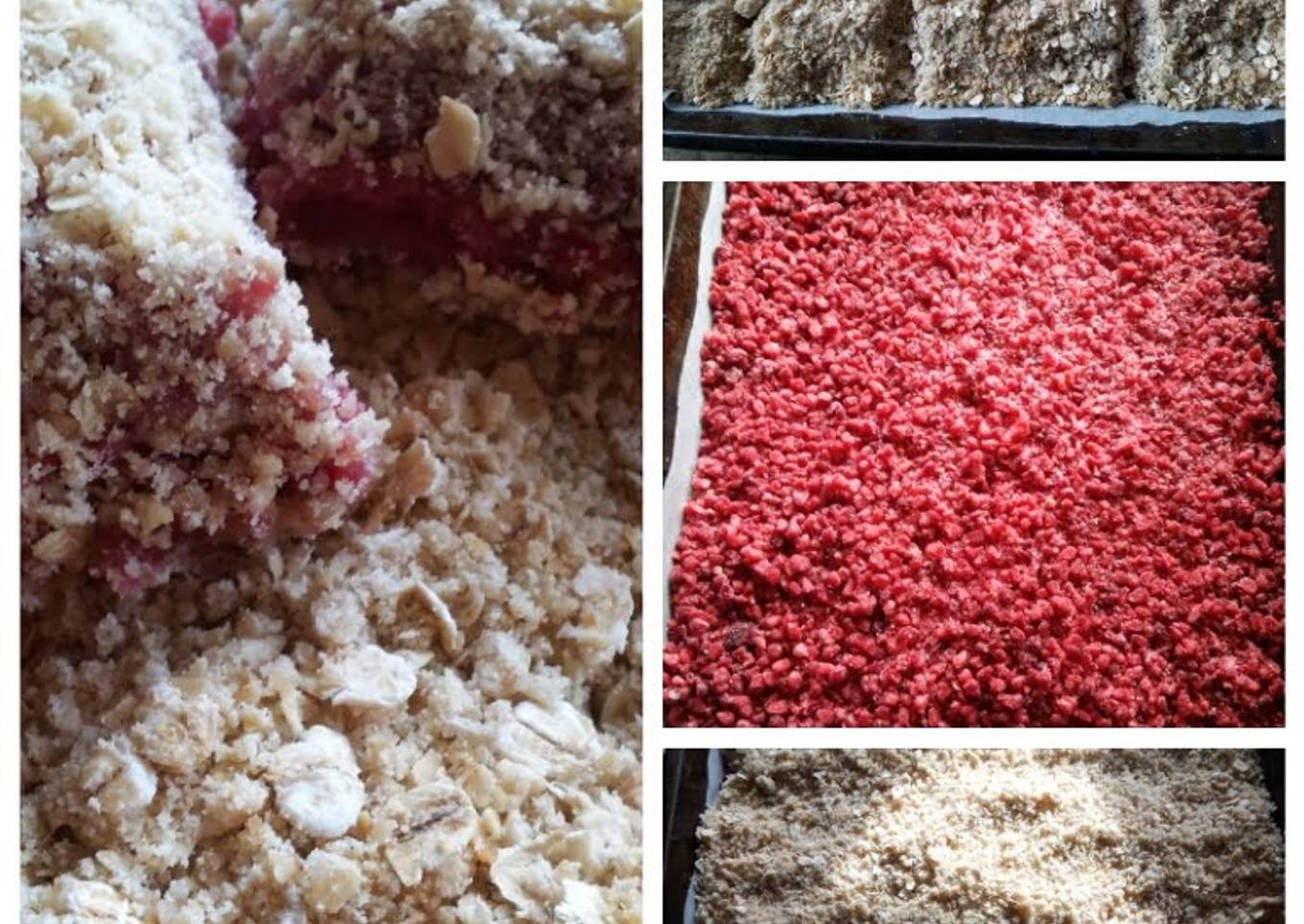 Raspberry oat crumblies