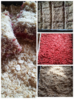 A picture of Raspberry oat crumblies.