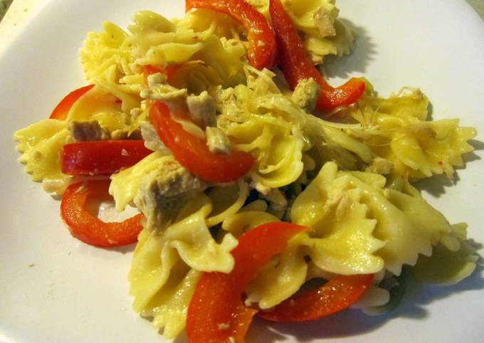 Steps to Prepare Authentic Wine and chicken pasta for Vegetarian Food