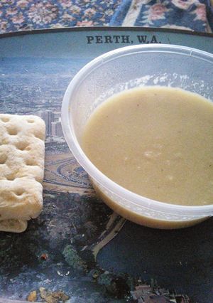 A picture of Angel Soup 115 calories per serving.