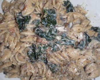 How To Making Recipe Kale  mushrooms alfredo pasta Delicious Simple