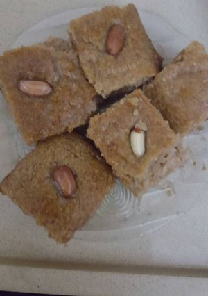 صورة لوصفة بسبوسة بالقرفة