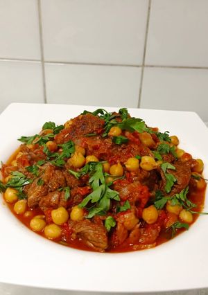 صورة لوصفة صينيه لحمة بالحمص تحفه