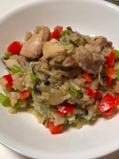 義式菌菇雞肉燉飯 的食譜成品照片