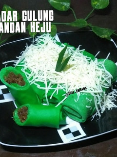 Foto resep Dadar gulung pandan keju