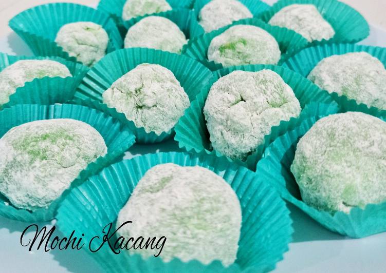 Siap Saji Mochi Pandan Isi Kacang Enak Sederhana