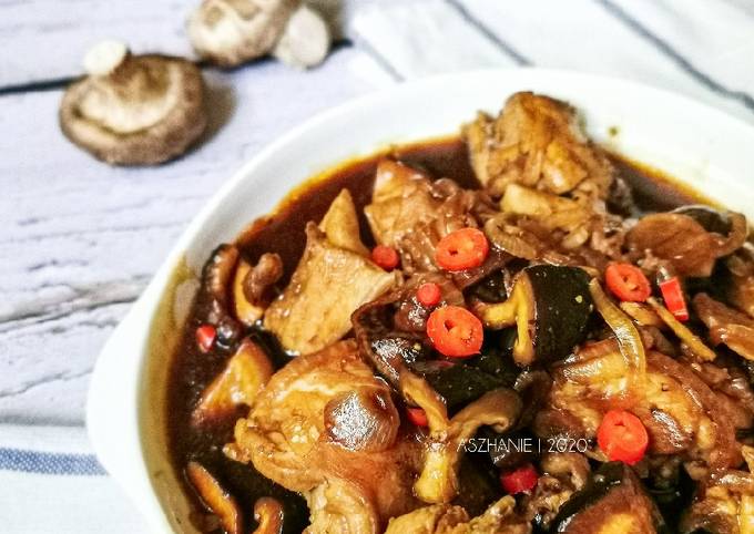 [ Ayam] Ayam kicap cendawan shitake