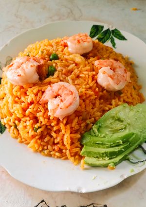 Una foto de Arroz con camarones