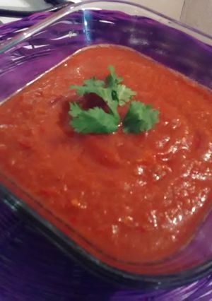 Una foto de Salsa de chile guajillo