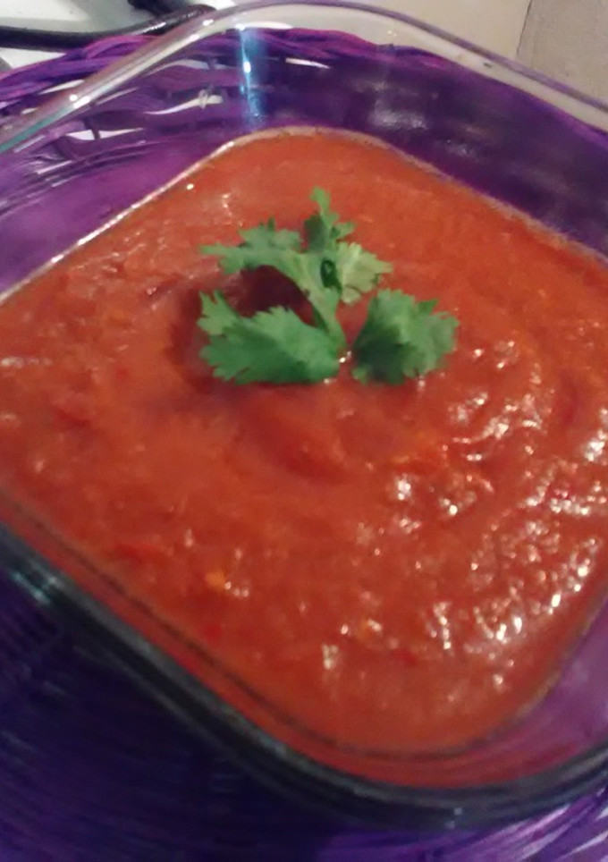 Una foto de Salsa de chile guajillo