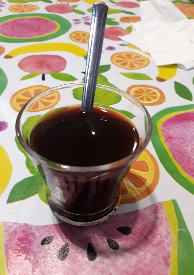 Una foto de Café con frutos rojos y estevia
