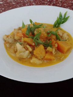 Una foto de Cazuela de pollo al curry