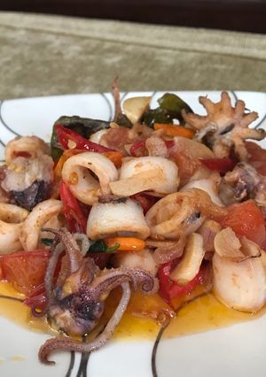 Foto resep Cumi asin pedas no ribet