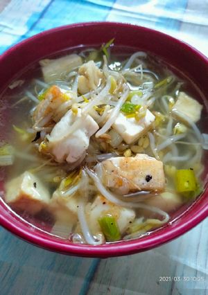 Foto resep Sayur Kecambah, tahu, telor putih simpel