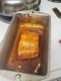Baked marinated salmon