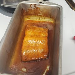 A picture of Baked marinated salmon.
