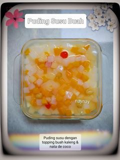 Foto resep Puding Susu Buah