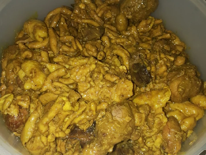 Langkah Gampang Membikin Resep Usus,kulit &amp;amp; ati ampela bumbu kuning #ketofriendly yang  Bikin Ketagihan Anti Ribet, Bikin Ngiler