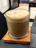 Honey creamy latte coffee