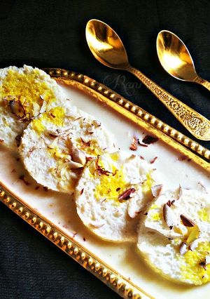 A picture of Bread Rasmalai.