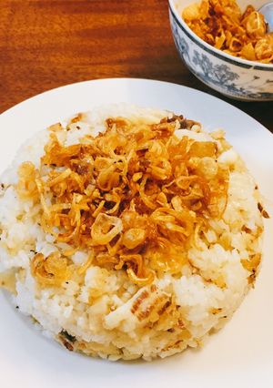 Hình của món Xôi cá rô.