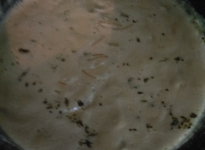 Una foto de Espaguetti blanco