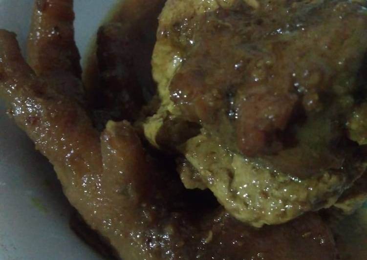 Ayam ceker tahu kecap