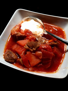 A picture of Russian Borsht Stew.