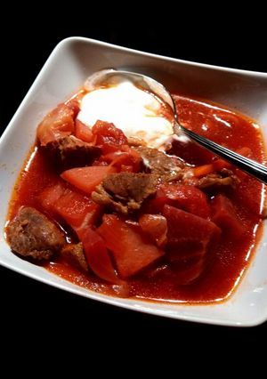 A picture of Russian Borsht Stew.