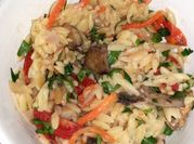 A picture of creamy cherry tomatoes pasta