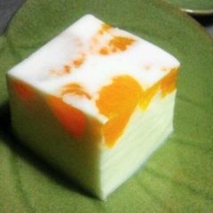 A picture of Milk Agar Jello with Tangerines.