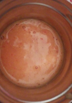 A picture of Strawberry banana orange julius.