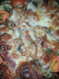 A picture of Baked Ratatouille with Bacon.