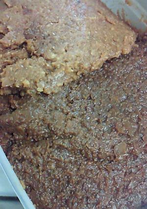 A picture of Homemade Miso Made In a Plastic Storage Container (Salty Version).