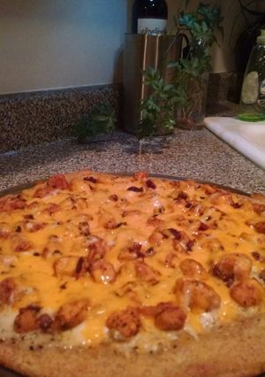 A picture of Chicken Bacon Ranch Pizza.