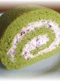 Roll Cake Matcha Green Tea with Adzuki Cream