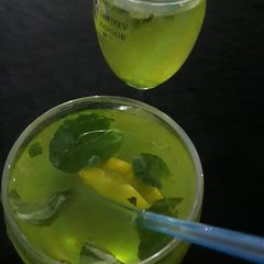 A picture of Khuskhus sharbat (summer special drink).