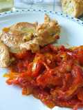 Peperonata salentina con petto di pollo