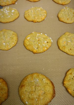 A picture of Butterscotch Chip Peanut Butter Cookies.