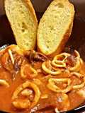 Calamari Stew with Garlic Toast
