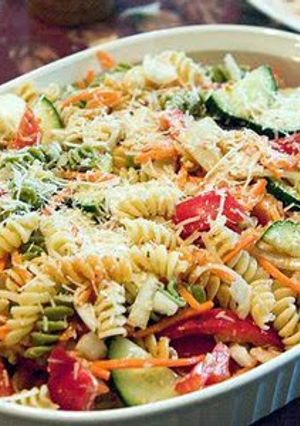 A picture of my ultimate pasta salad.