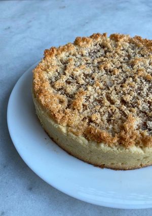 Una foto de Tarta de coco y dulce de leche