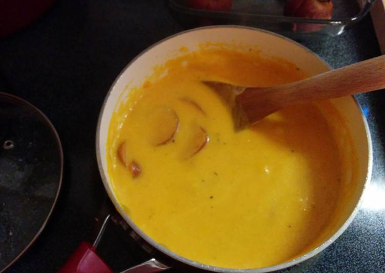 Steps to Prepare Ultimate Butternut Squash Soup with Chicken or a Mild Sausage
