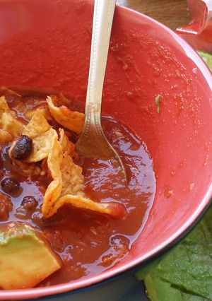 A picture of Veg. Tortilla Soup.