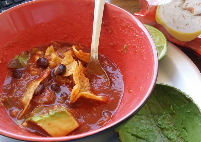 Recipe of Any-night-of-the-week Veg. Tortilla Soup