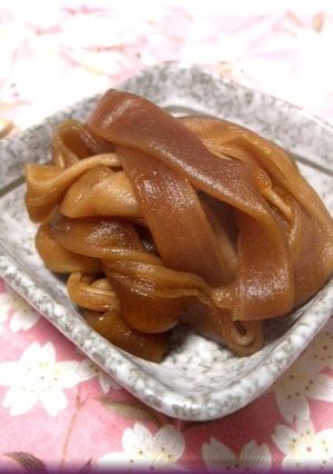A picture of For Sushi--Slowly Stewed Kampyo (Dried Gourd).
