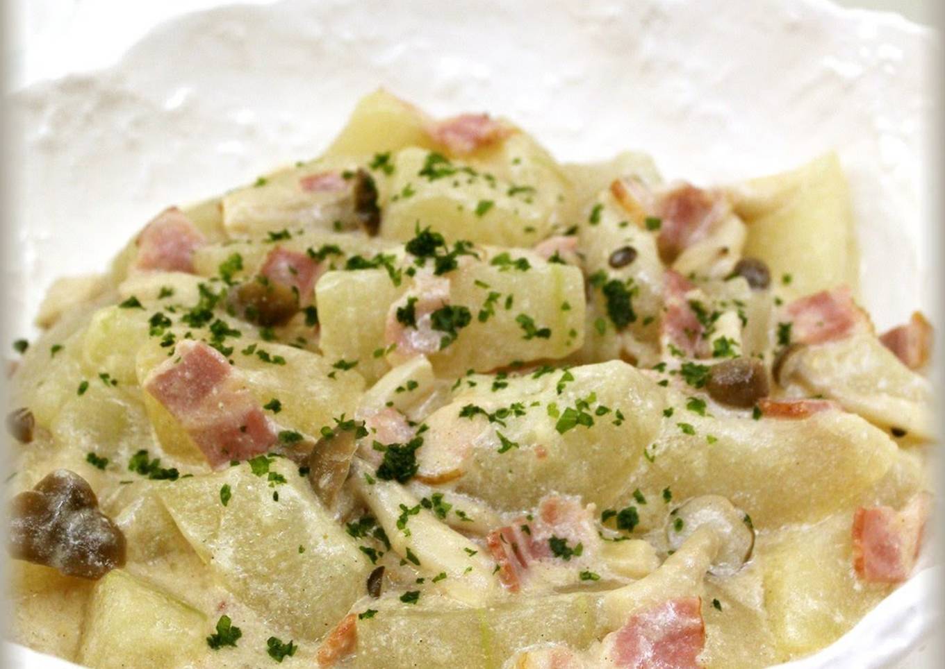 Bacon and Winter Melon in Cream Sauce